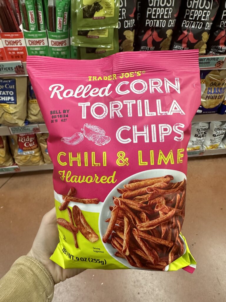 food example #3: rolled corn tortilla chips (chili and lime)