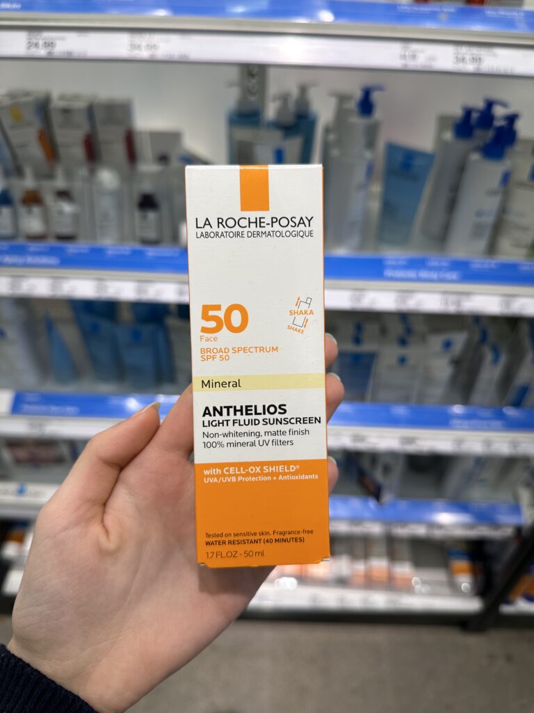 skincare product #5: an untinted sunscreen I like to use